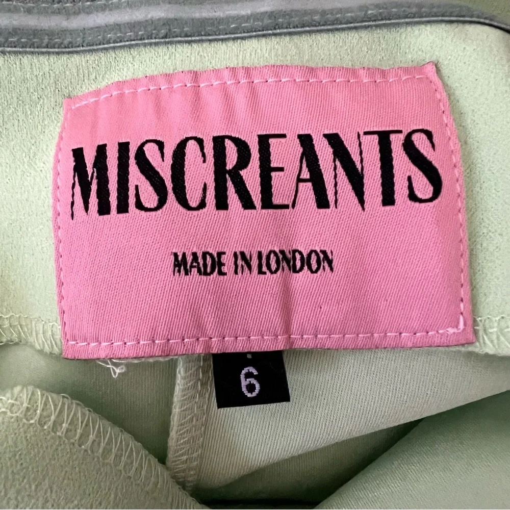 Miscreants London Strapless Cupid Mini Dress With Gloves In Mint Green
